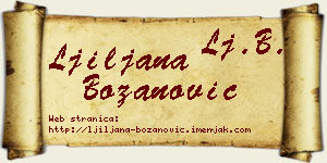 Ljiljana Božanović vizit kartica